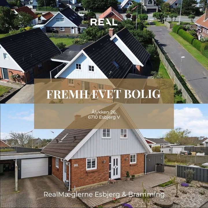 RealMæglerne Esbjerg og Bramming præsenterer charmerende villa nær stranden