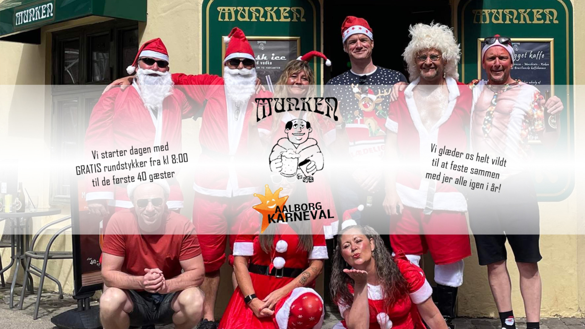 Start karnevalsdagen på Munken med festlig morgenmad og slushice kl. 8