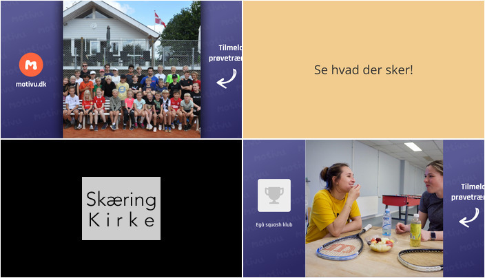 Aktiviteter i Egå: Juniortræning i tennis, fællessang og squashtræning for unge