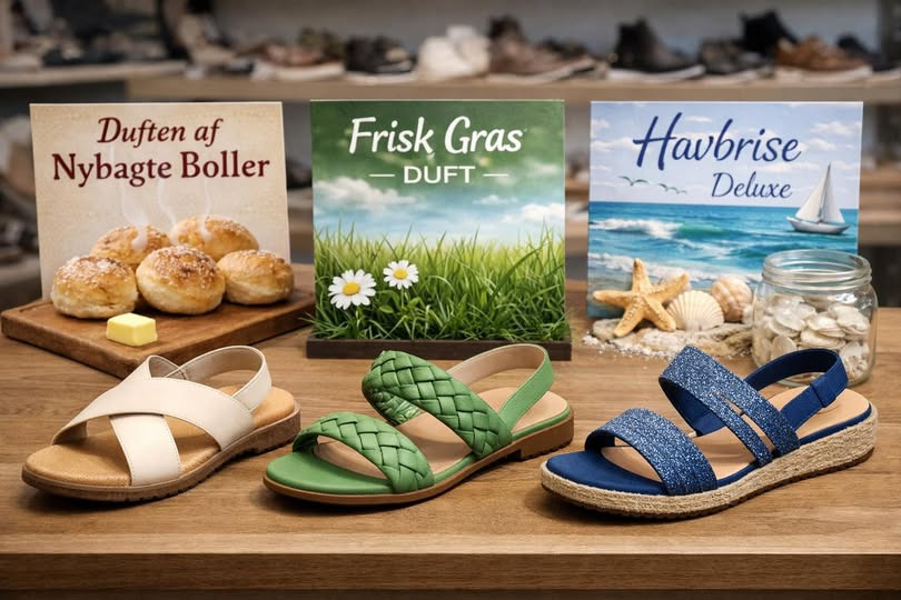 DK Shoes Brønderslev ApS præsenterer sandaler med elskede dufte