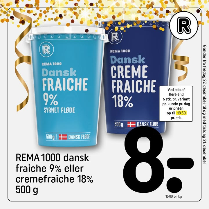 Rema 1000 Nykøbing Mors klar med nytårsvarer fra fredag