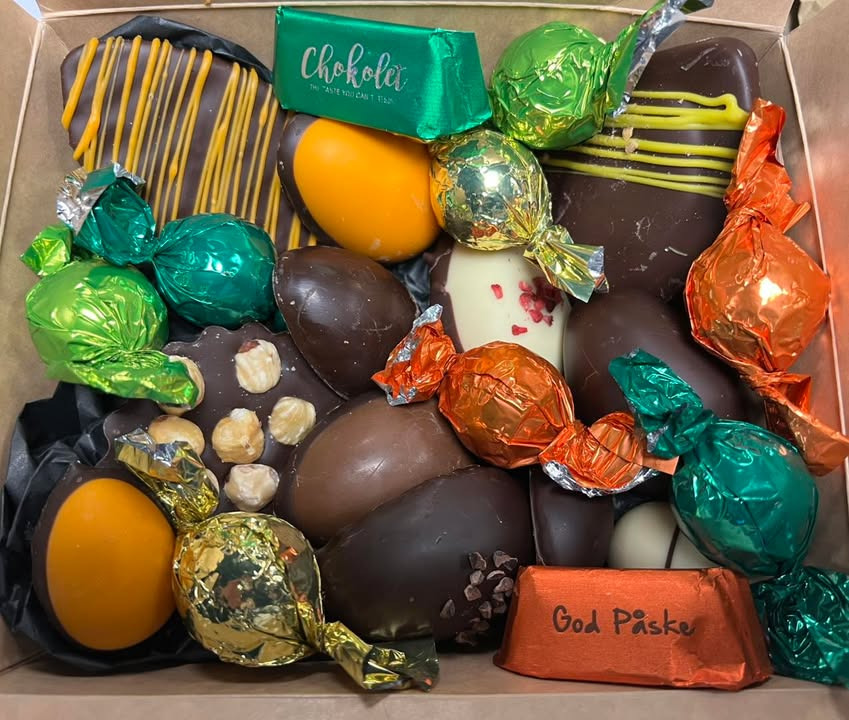 Chokolet Bon Bonnieren tilbyder håndlavede påskekurve til private og erhverv