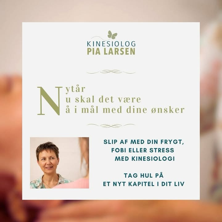 Kinesiolog - Pia: Få ledige tider i næste uge, book nu