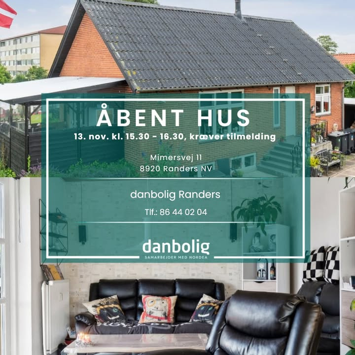 Danbolig Randers inviterer til åbent hus i charmerende bolig i Randers NV