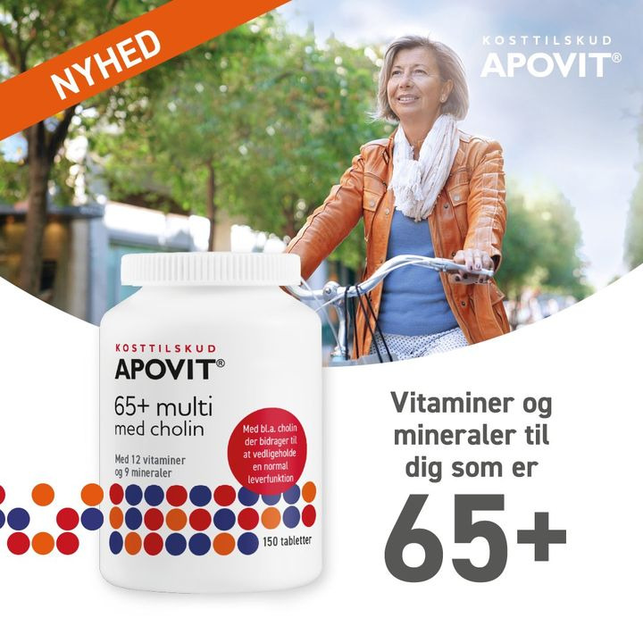 Vejle Løve Apotek introducerer APOVIT 65+ multi med cholin til særpris