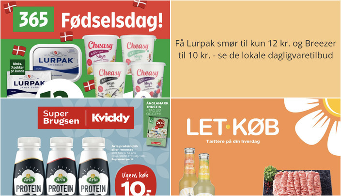 Få Lurpak smør til kun 12 kr. og Breezer til 10 kr. - se de lokale dagligvaretilbud