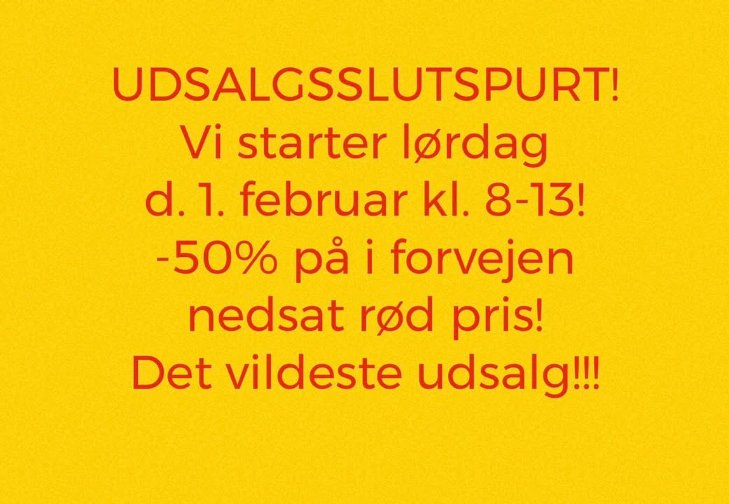 Wiiben annoncerer udsalgs-slutspurt med flere gode tilbud lørdag fra kl. 8