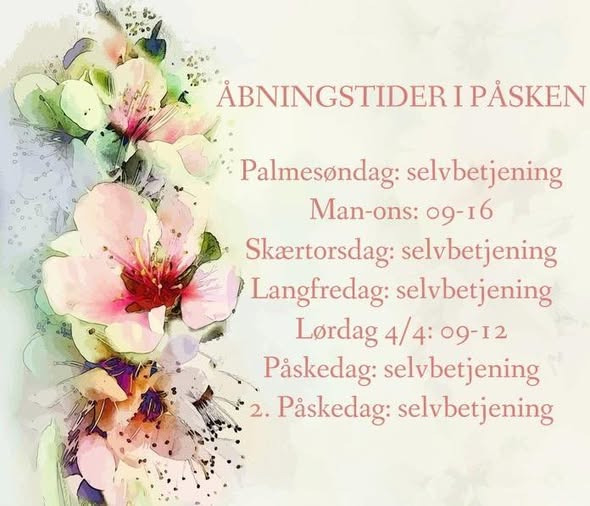 Tulipa Blomster & Havedesign offentliggør påskeåbningstider og informerer om selvbetjeningsbutik