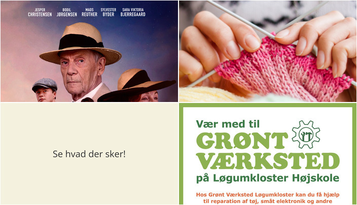 Filmtrilogi, strikkecafé og grønt værksted - oplev Løgumkloster i næste uge