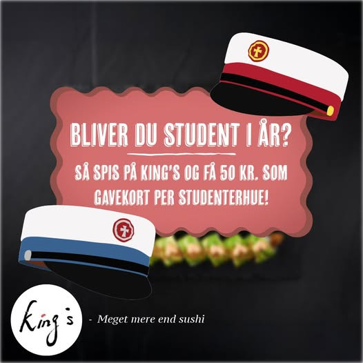 Kings Sushi Horsens fejrer studenter med særlige gavekort tilbud