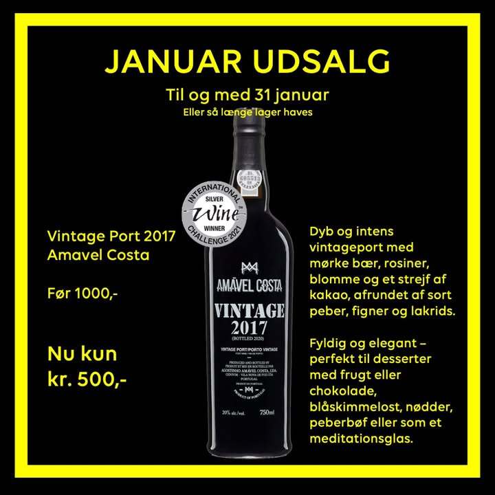 Lahvino Wine & Spirits tilbyder Amável Costa Vintage Port til halv pris i januarudsalget
