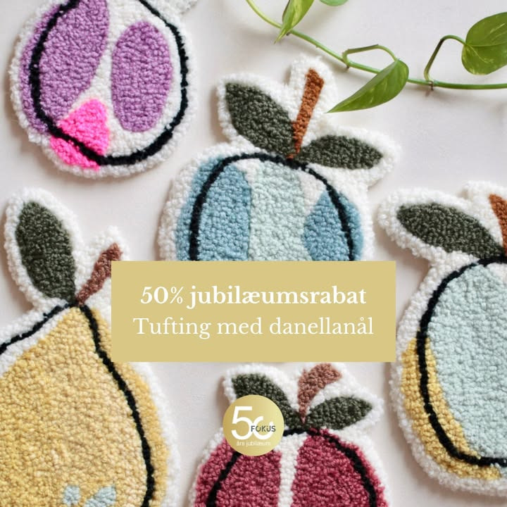 Fokus Folkeoplysning fejrer 50 års jubilæum med rabat på weekendworkshop i tufting