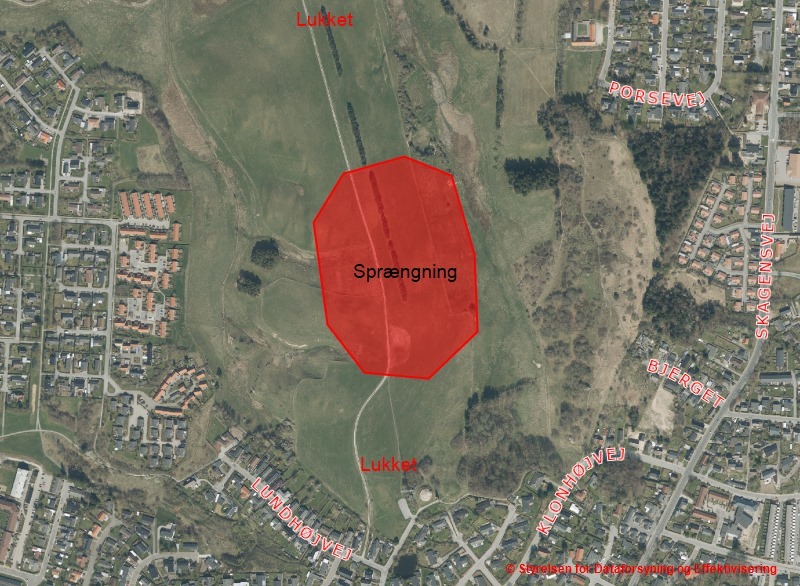 Sprængning af træer i Hjørring Bjerge