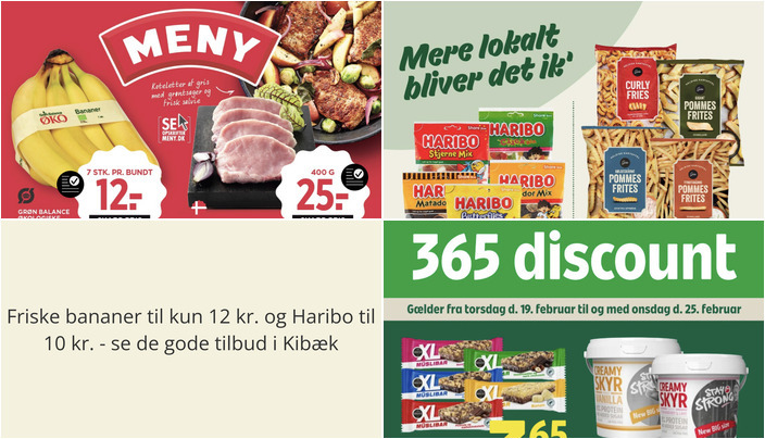 Friske bananer til kun 12 kr. og Haribo til 10 kr. - se de gode tilbud i Kibæk