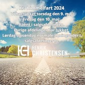 Henrik Christensen A/S holder lukket på Kristi Himmelfartsdag, men åbner dørene i weekenden i Fredericia og Vejle