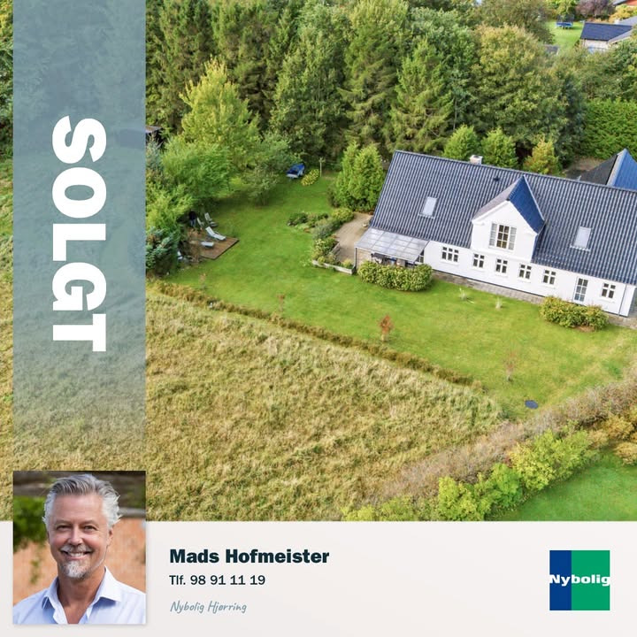 Nybolig Hjørring v/Morten Hove annoncerer salg på Kærvænget i Astrup