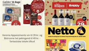 Veronia Appassimento vin til 39 kr. og Bistronne hel pekingand til 49 kr. - fantastiske lokale tilbud