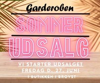 GARDEROBEN annoncerer sommer udsalg i Brovst med sen åbning