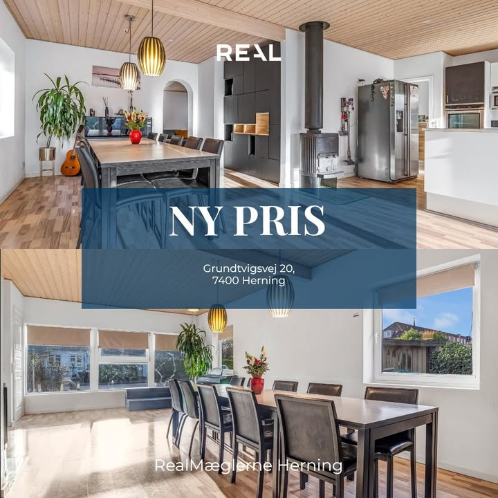 RealMæglerne Herning annoncerer ny pris på rummelig villa i Herning
