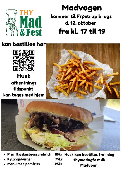 Thy Mad & Fest kommer med madvogn til Brugsen Frøstrup 12. oktober