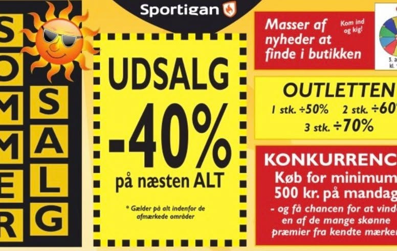 Sportigan Farsø holder vildt sommersalg med rabatter på op til 70%