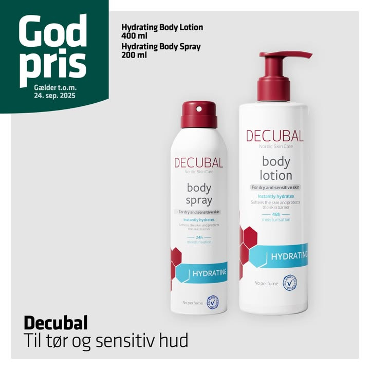 Ikast Apotek tilbyder gode priser på Decubal hudplejeprodukter til sensitiv hud