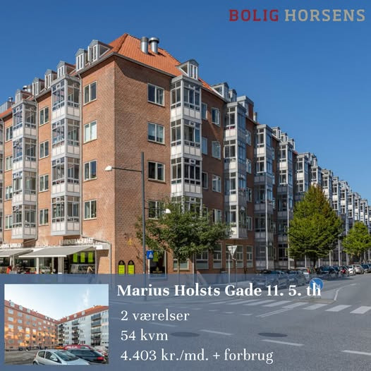 Bolig Horsens har 2-værelses familiebolig ledig på Marius Holsts Gade 11