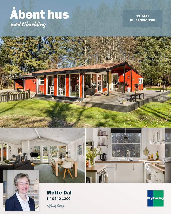 Nybolig Sæby A/S inviterer til åbent hus ved naturskønt fritidshus nær Voerså