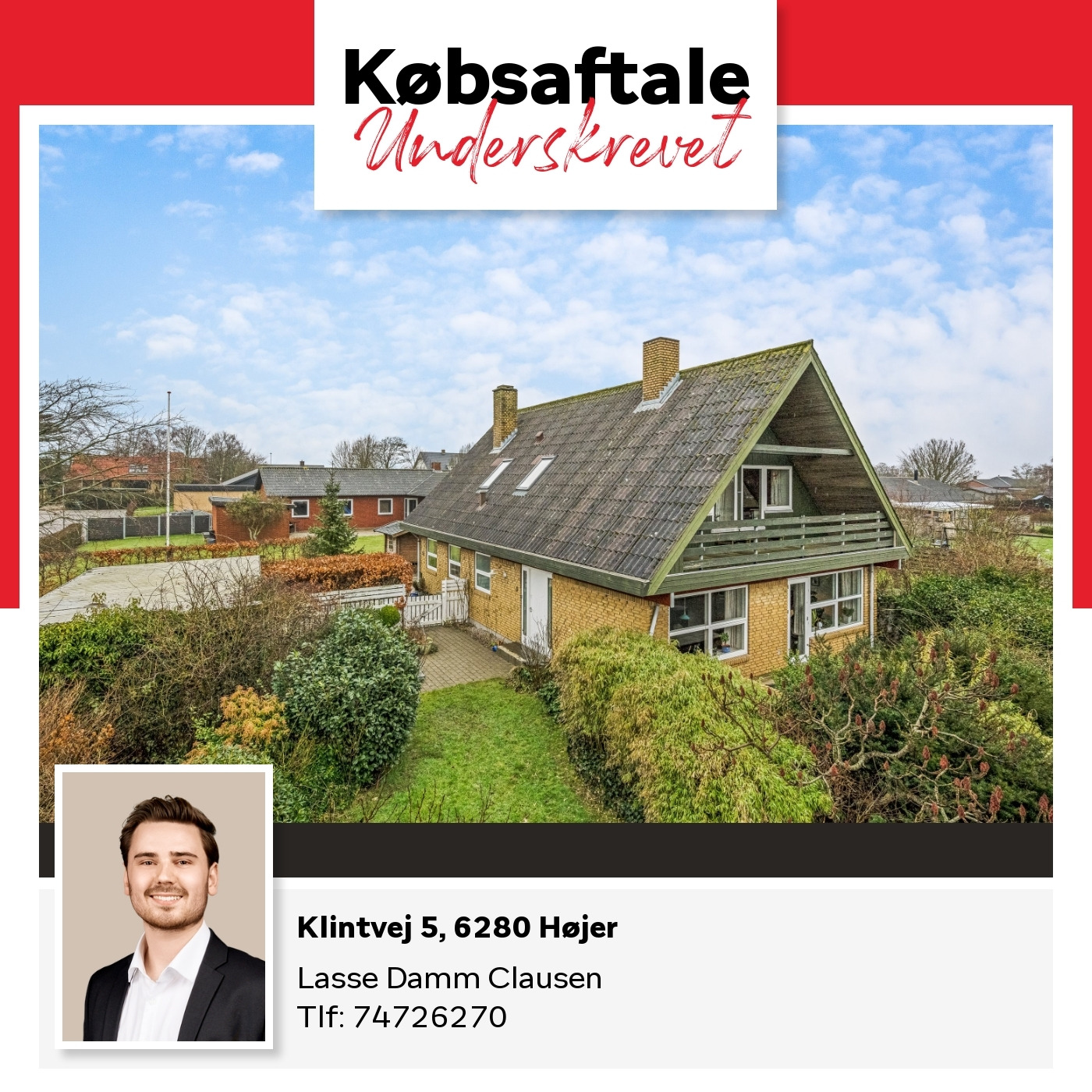 Købsaftale underskrevet for Klintvej 5, 6280 Højer, meddeler HOME TØNDER