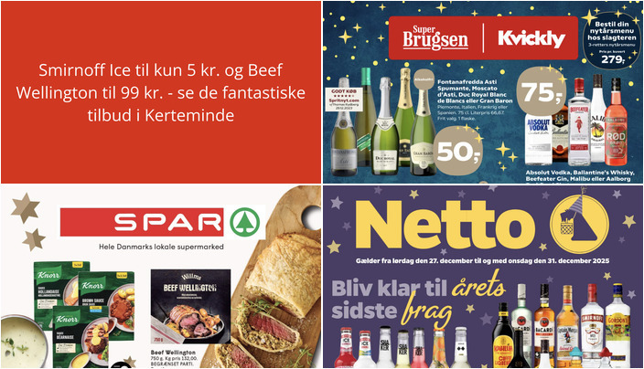 Smirnoff Ice til kun 5 kr. og Beef Wellington til 99 kr. - se de fantastiske tilbud i Kerteminde