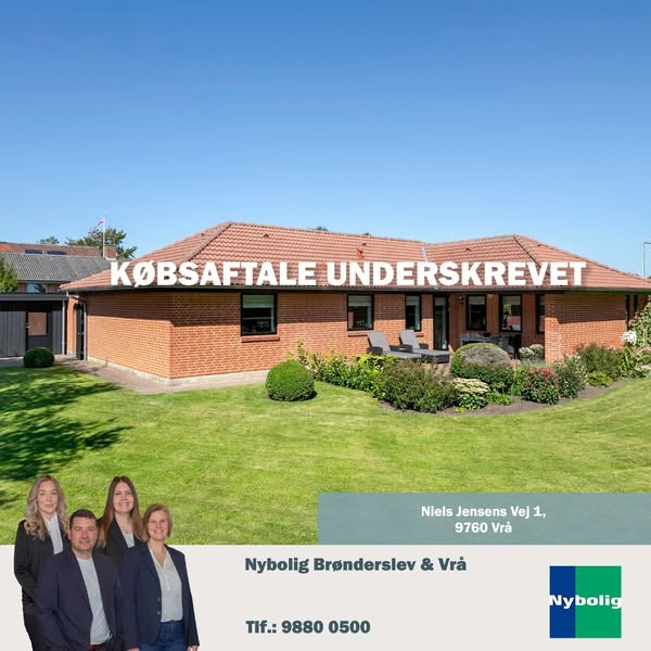 Nybolig Brønderslev & Vrå klarer endnu et boligsalg på Niels Jensens Vej 1