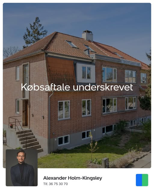 Nybolig Hvidovre melder om underskrevet købsaftale på Hædersdalvej 21