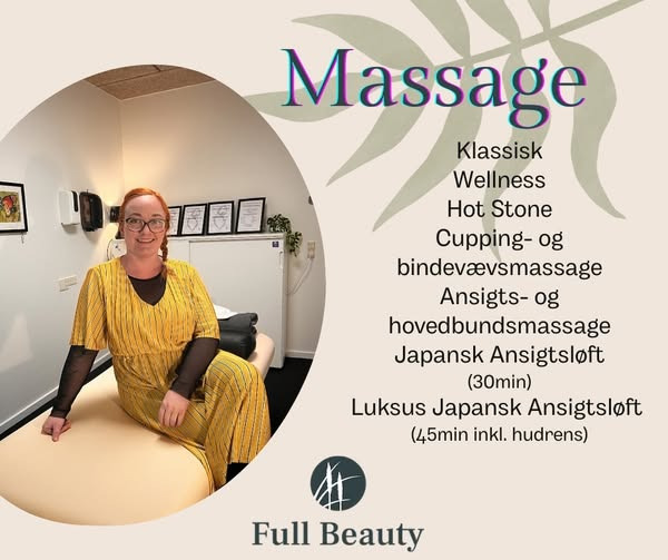 Få en skræddersyet massageoplevelse hos Full Beauty Aalborg SV