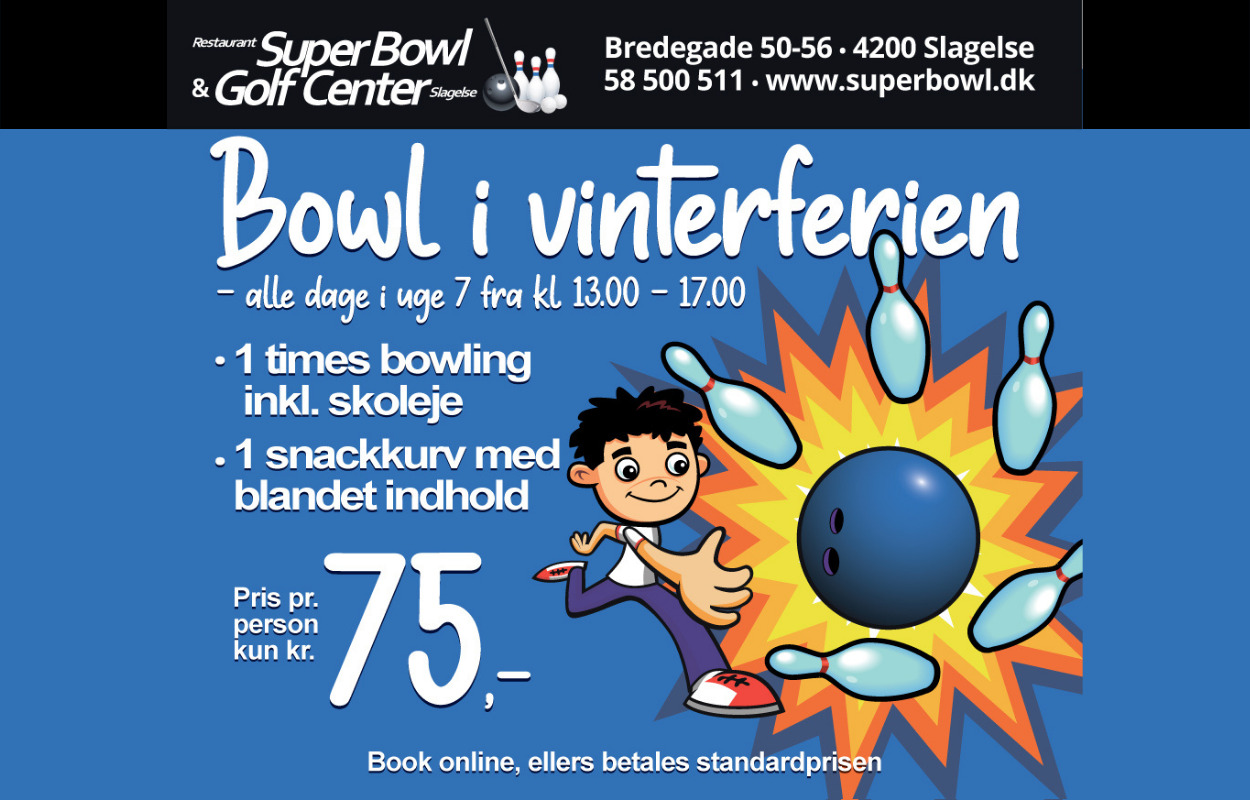 Slagelse: Kom til bowling i vinterferien 