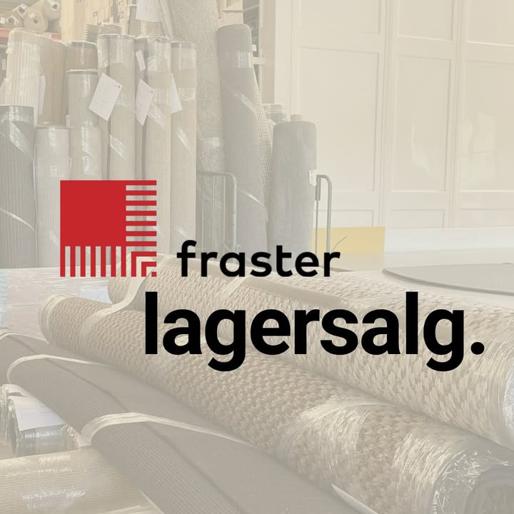 Lagersalg.com annoncerer Fraster tæppe lagersalg i Silkeborg med store besparelser