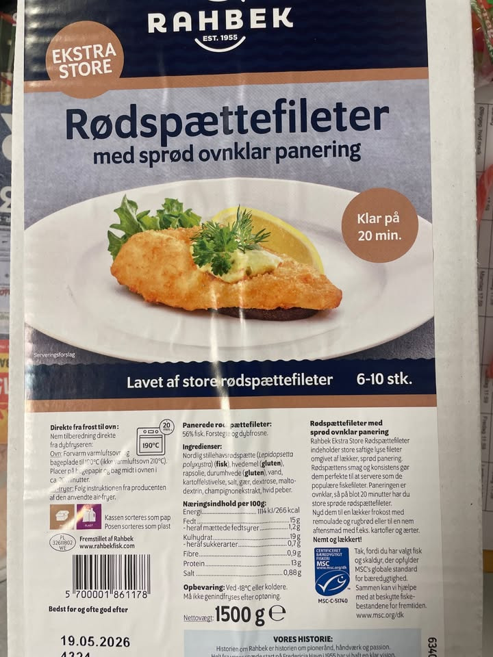 Meny Randers tilbyder rødspættefileter med panering til kun 99,95 kr.
