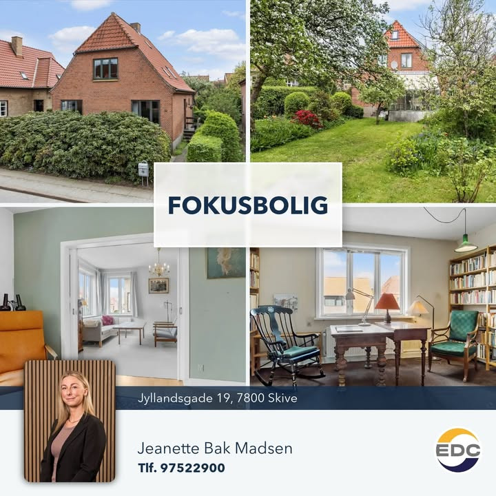 Historisk murermestervilla i Skive stadig til salg gennem EDC Skive I/S