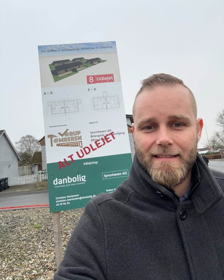 Danbolig Randers har udlejet alle nye rækkehuse på Syrenvej i Laurbjerg