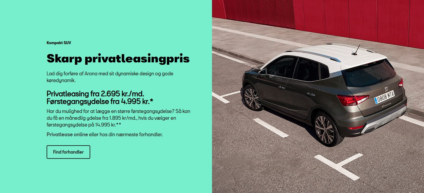 Bilco A/S Randers tilbyder privatleasing af Seat Arona