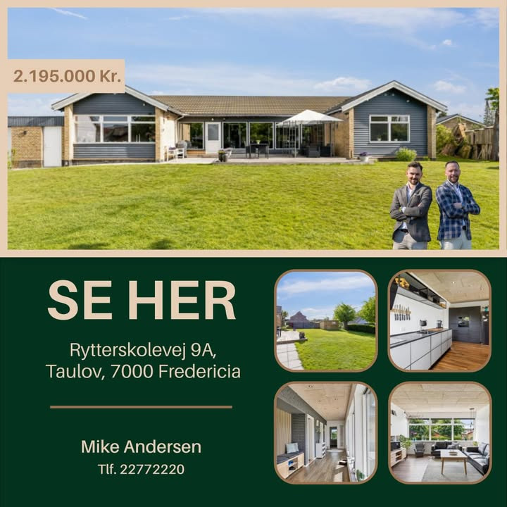 Familievenlig villa i Taulov til salg hos Ejendomsmægler Mike Andersen