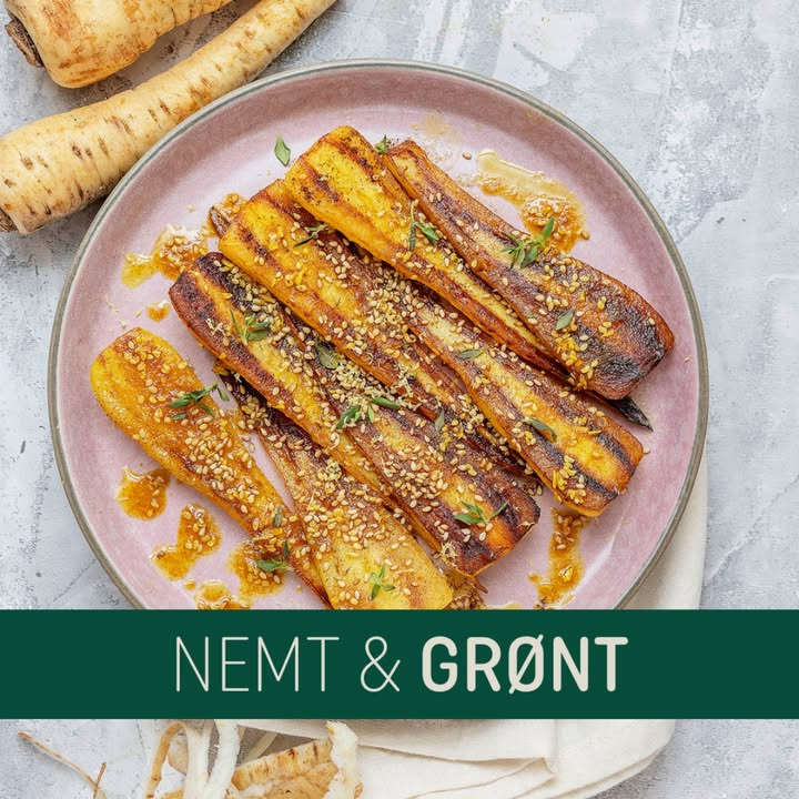 Rema 1000 Gødvad præsenterer nemt og grønt opskrift på stegte pastinakker med tomatvinaigrette