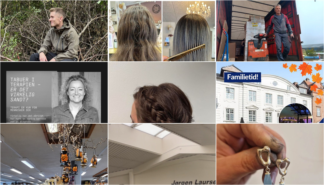 Nyt fra Obitsø Frisørsalon, Relationshuset Hvass, Smykkedesigner Helga Winther og 9 andre