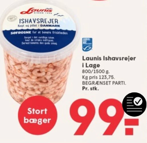 Spar Fårup tilbyder Launis Ovean’s rejer til fantasipris frem til torsdag