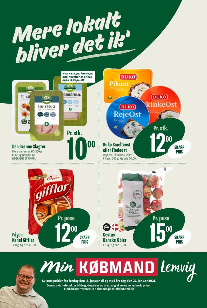 Min Købmand Lemvig byder på skarpe tilbud denne uge: Flæskesteg, smør og kaffe til spotpriser