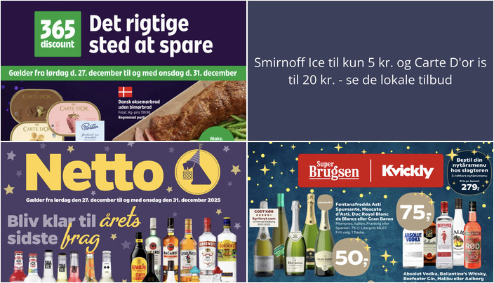 Smirnoff Ice til kun 5 kr. og Carte D'or is til 20 kr. - se de lokale tilbud