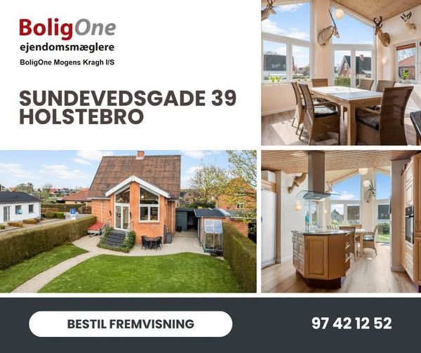 BoligOne Mogens Kragh I/S inviterer til fremvisning af villa med charme i Holstebro