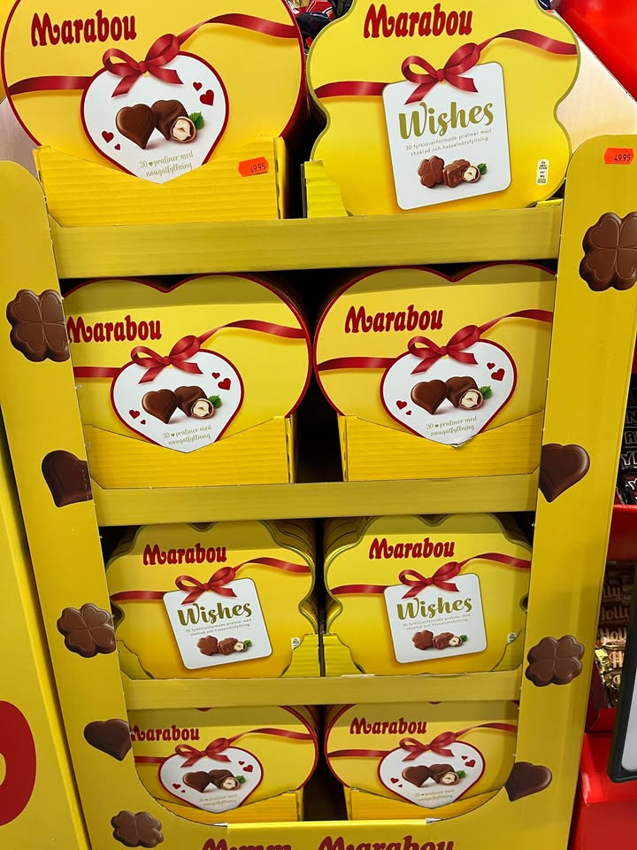 Spar Fårup tilbyder Marabou hjerteæske til valentinsdag for 45 kr