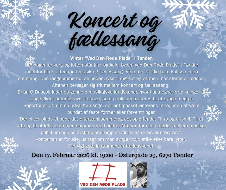 Musikaften med Brian O'Driscoll ved Den Røde Plads