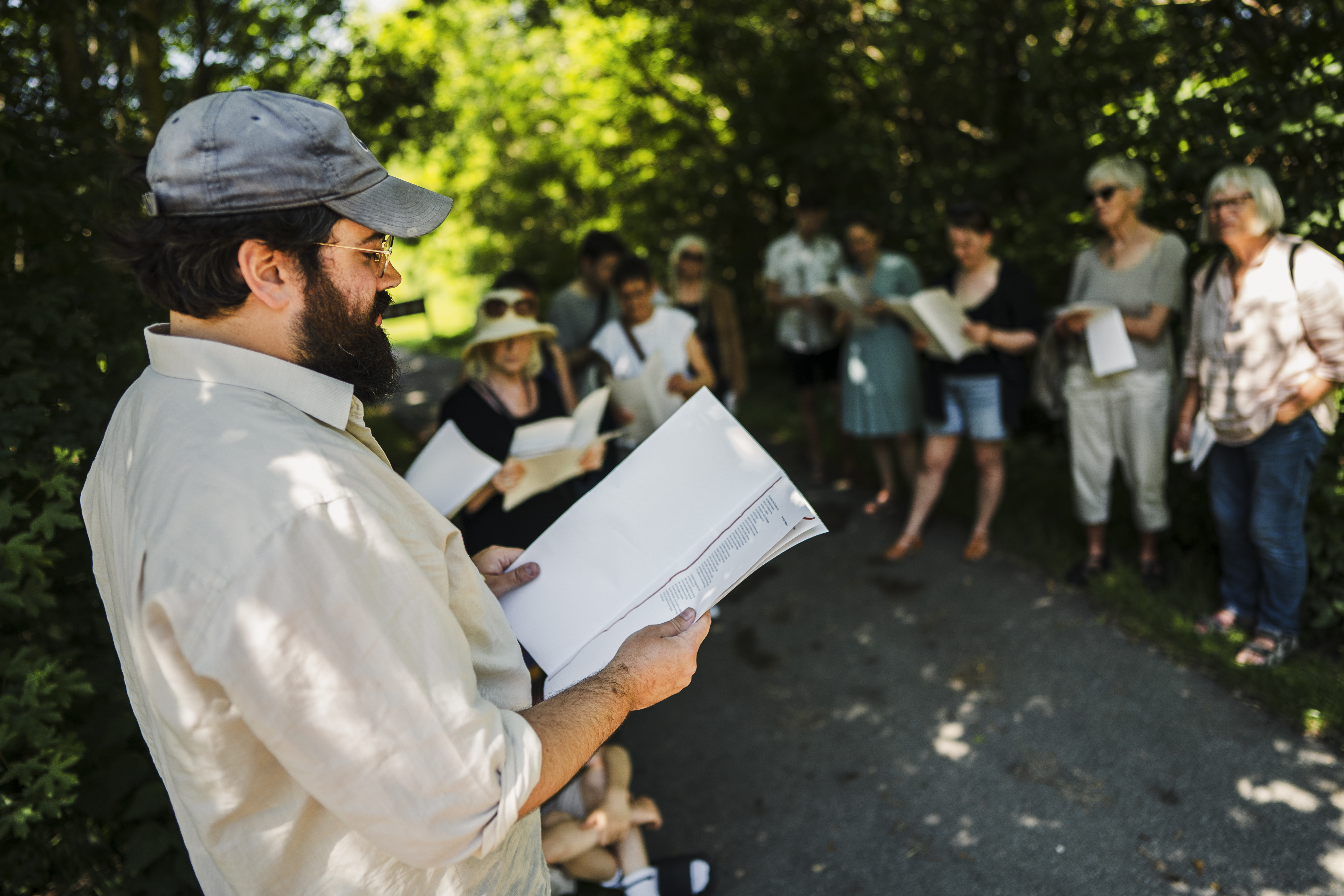 Reception for Duncan Wieses langdigte på Årslev Bibliotek