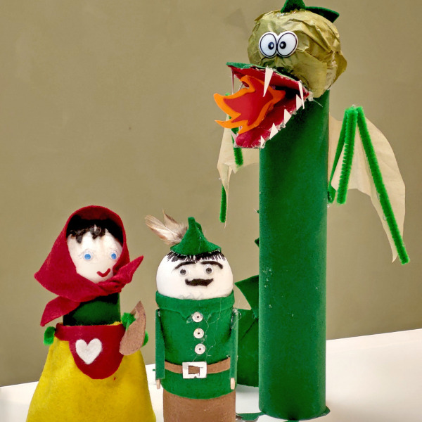 Rødhætte og Ulven krea-workshop på Hjørring Bibliotek d. 12. marts